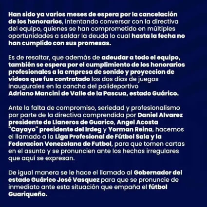 Comunicado oficial parte 2