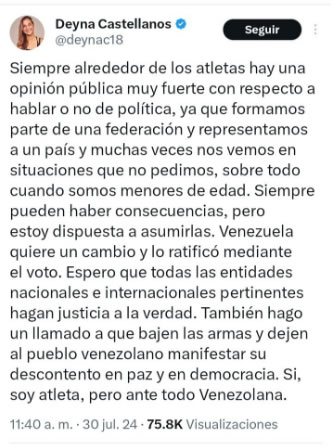 Declaraciones de Deyna Castellanos