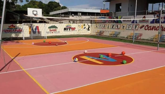 Inauguran Parque y Cancha de Usos Múltiples "Andrés Eloy Blanco" Rehabilitados en San Fernando de Apure
