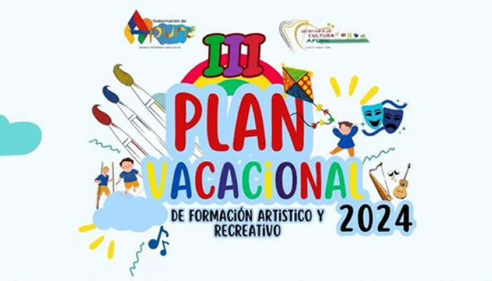 Secretaría de Cultura de Apure Lanzará el 3er Plan Vacacional Artístico y Recreativo para Niños