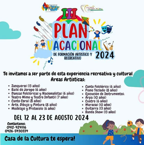 Plan Vacacional Artístico y Recreativo para Niños