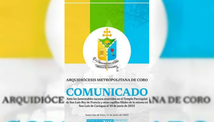 Arzobispo de Coro condena profanación de templos en San Luis de Falcón