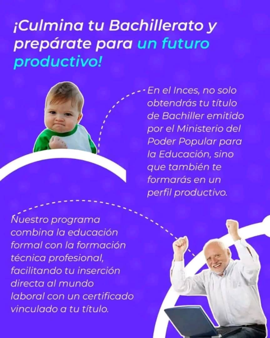 Bachillerato productivo con el Inces