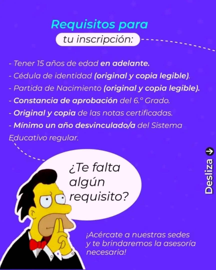 Saca tu Bachillerato con el Inces