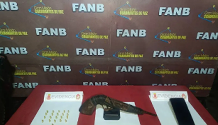 Fuerza Armada Nacional Bolivariana aprehende a ciudadano con arma artesanal en Guasdualito