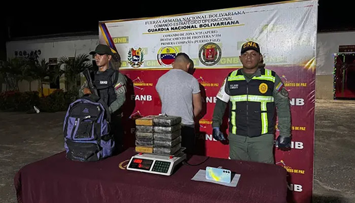 Incautan Cocaína y Detienen a un Ciudadano en la Frontera de Apure