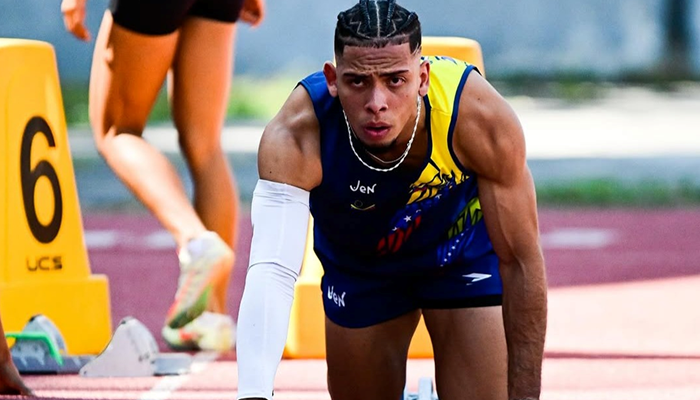 Bryant Álamo abre medallero venezolano con plata en los 60 metros en competencia previa al Suramericano de Bolivia