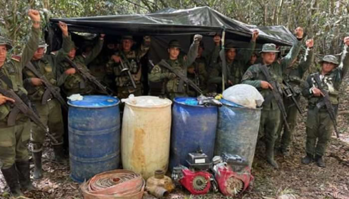 Fanb destruye campamentos de minería ilegal en Amazonas e incauta combustible y maquinaria