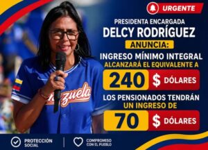 Salario mínimo integral de 240 dólares y aumento del 40%