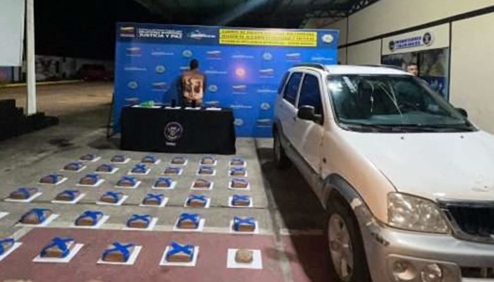 Detenido sujeto con más de 40 kilos de droga en Barinas