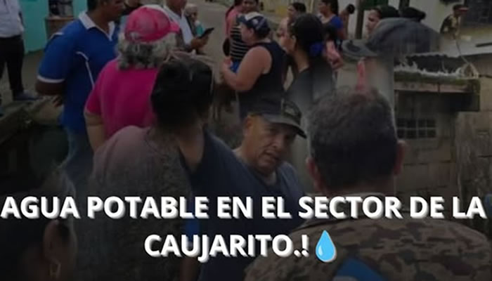 Alcalde Solórzano destacó incorporación de agua potable en La Caujarito como una de las 12 cosas de su gestión