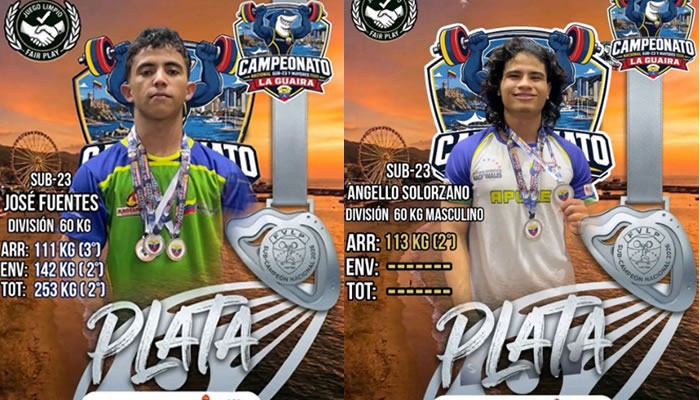 Pesas De Apure Suman Tres Platas Y Un Bronce En Campeonato Nacional Sub-23 Y Adulto En La Guaira
