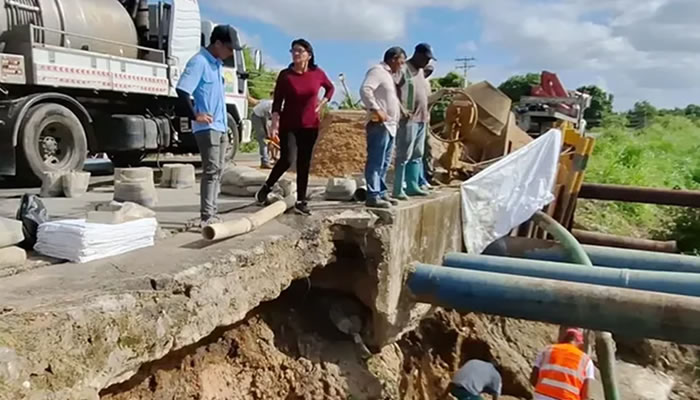Ejecutan Trabajos De Refuerzo En Vía Perimetral Del Río Apure Ante Falla De Borde