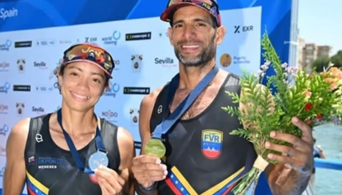 Venezuela se baña de plata en la Copa del Mundo de Remo en Sevilla