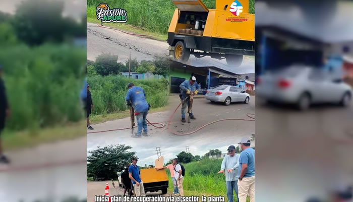 Alcaldía De San Fernando Inicia Rehabilitación De La Carpeta De Rodamiento En El Sector La Planta