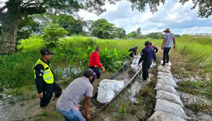 Comunidad Y Autoridades Elevan Muros De Contención En El Yagual Para Prevenir Inundaciones Por Crecida Del Río Arauca