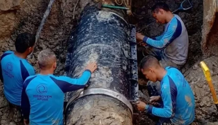 Hidroven Repara Tubería De 24 Pulgadas En San Fernando Y Beneficia A Más De 16.000 Familias