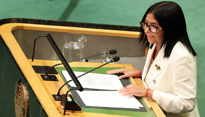 Delcy Rodríguez anuncia desde la ONU elecciones transparentes y diálogo con la oposición