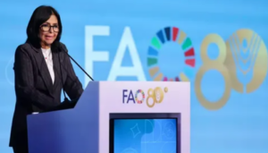Delcy Rodríguez lanza el "Plan Venezuela Alimenta" desde el Foro Mundial de la FAO en Roma
