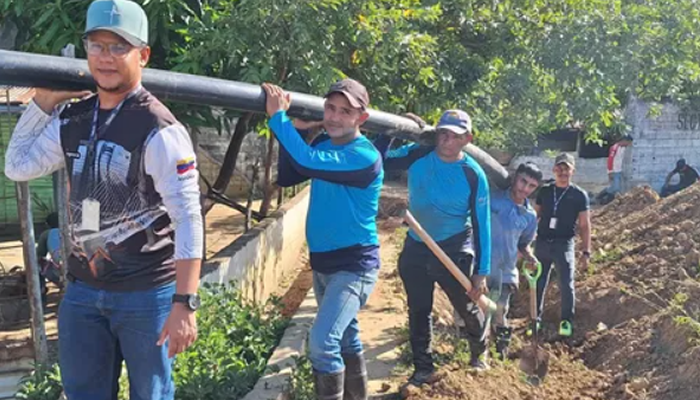 Instalan 463 metros de tubería PEAD en el sector Laguna Verde de San Fernando